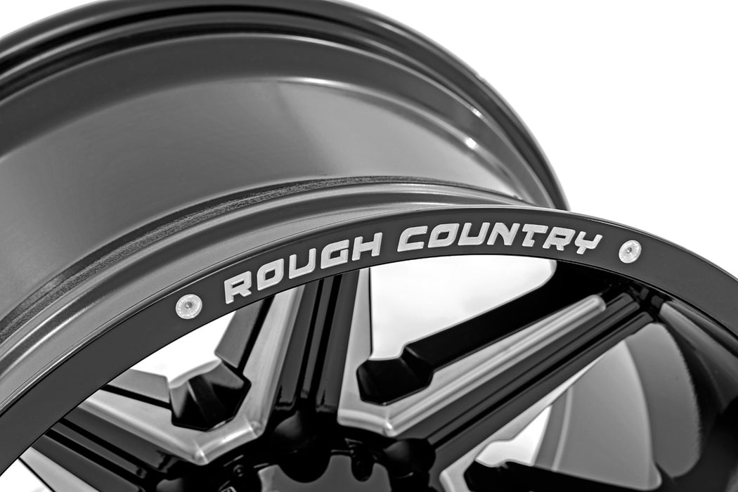 Rough Country 91M Series Wheel One-Piece Gloss Black 20X12 6-13544Mm 91201217M