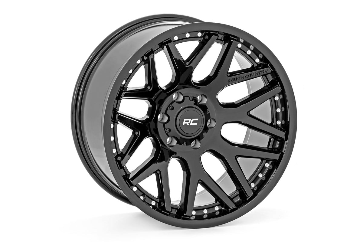 Rough Country 95 Series Wheel One-Piece Gloss Black 20X10 6X13519Mm Fits Ford Expedition, Ford F-150 & more (2003-2026) 95201017