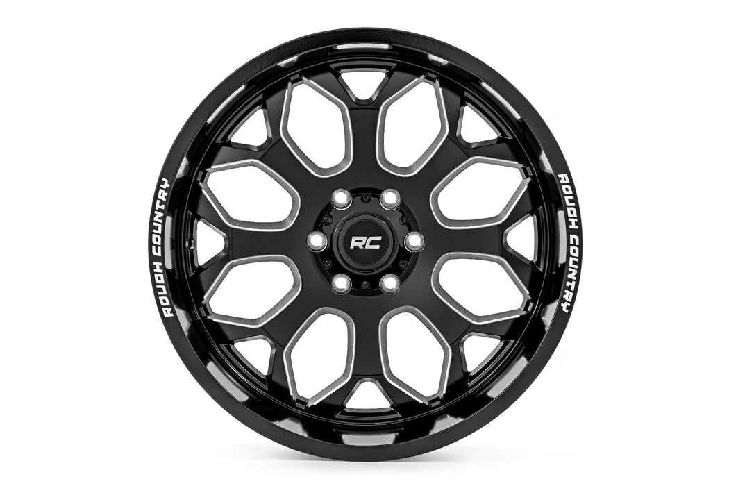 Rough Country 96 Series Wheel One-Piece Gloss Black 20X10 8X17019Mm 96201011