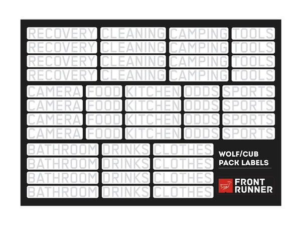 Front Runner Wolf/Cub Pack Campsite Organizing Labels SBOX026