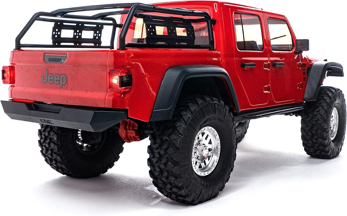 Axial Rc Truck 1/10 Scx10 Iii compatible with Jeep Jt Gladiator Rock Crawler With Portals Rtr (Batteries And Charger Not Included), Red, Axi03006T2 AXI03006T2