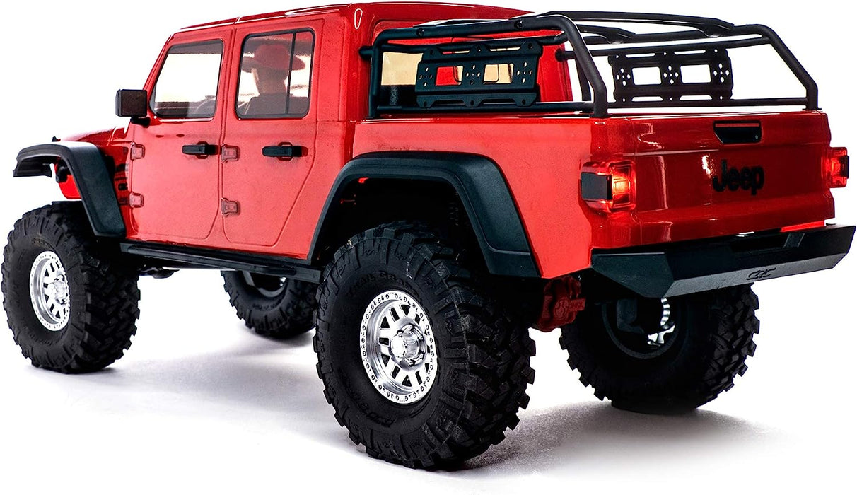Axial Rc Truck 1/10 Scx10 Iii compatible with Jeep Jt Gladiator Rock Crawler With Portals Rtr (Batteries And Charger Not Included), Red, Axi03006T2 AXI03006T2