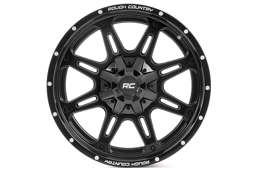 Rough Country 94 Series Wheel One-Piece Matte Black 20X10 8X17018Mm 94201011