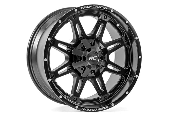 Rough Country 94 Series Wheel One-Piece Matte Black 20X10 8X6.518Mm Fits Ford F-250, Ford F-350 & more (1953-2026) 94201010
