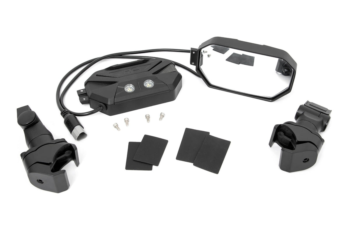 Rough Country Utv Aluminum Side Mirrors W/Turn Signal (Pro-Fit Cages Universal) 99201