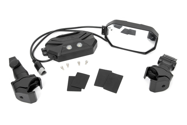 Rough Country Utv Aluminum Side Mirrors W/Turn Signal (Pro-Fit Cages Universal) 99201