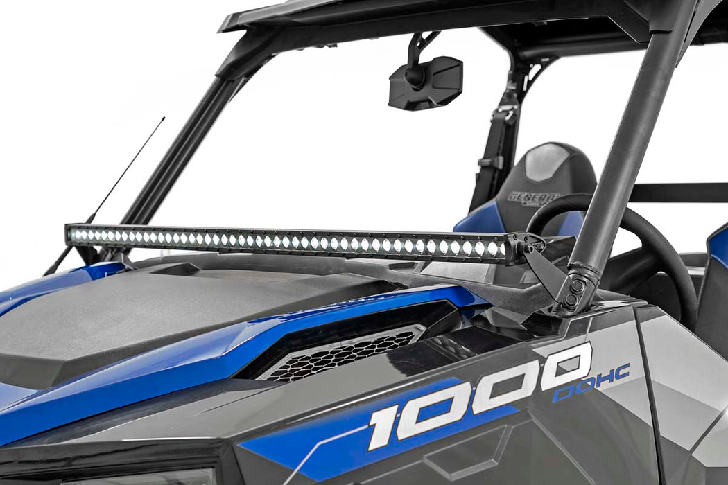 Rough Country Led Light Lower Windshield 50" Black Single Row White Drl Polaris General/General Xp 93035