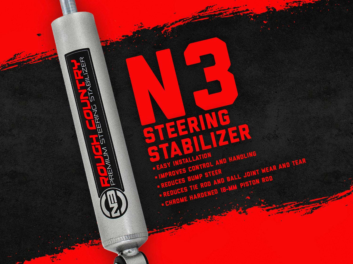 Rough Country N3 Steering Stabilizer Fits Ford Excursion/F-250 Super Duty/F-350 Super Duty 4WD 8748930