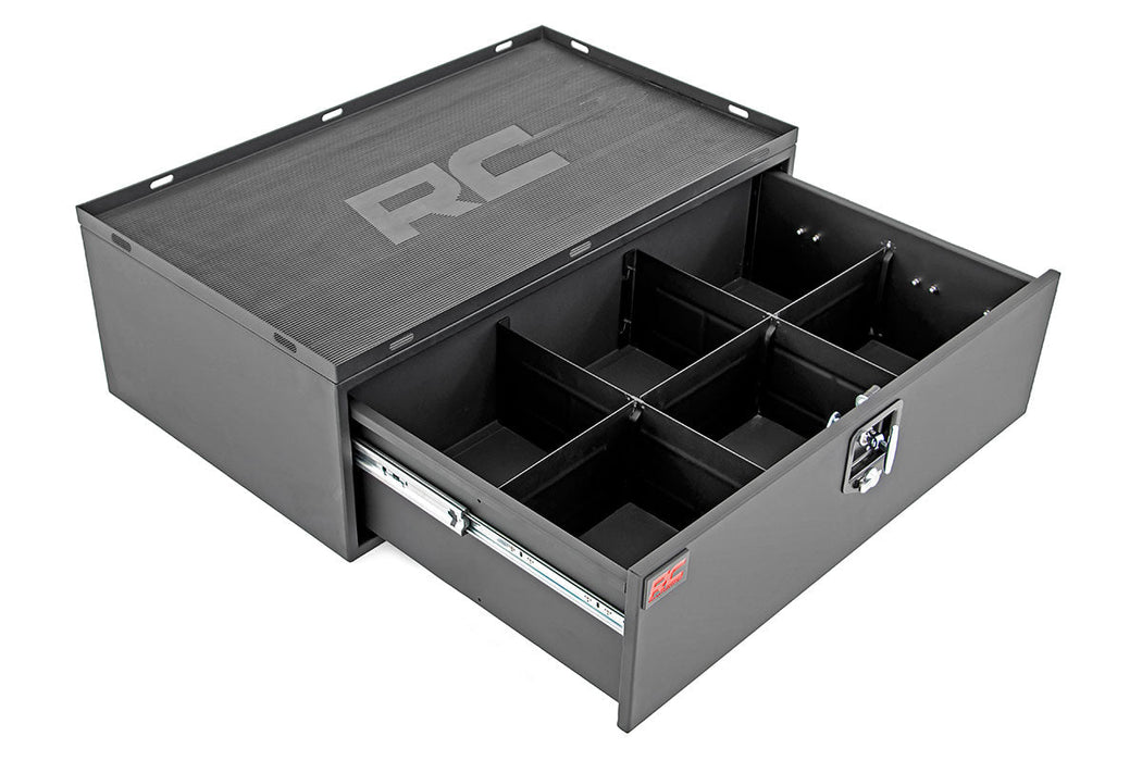 Rough Country Storage Box Metal Slide Out Lockable Drawer compatible with Jeep Wrangler Jl (18-23) 99030