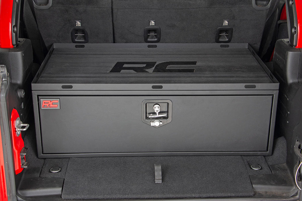 Rough Country Storage Box Metal Slide Out Lockable Drawer compatible with Jeep Wrangler Jl (18-23) 99030
