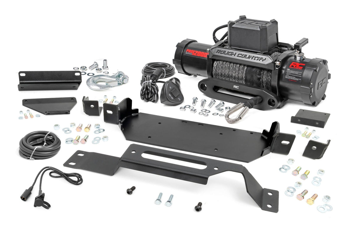 Rough Country Hidden Winch Mount Pro12000S Fits Ford F-250 Super Duty (20-22) 51127