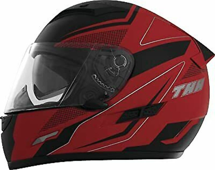 THH Helmets TS-80 Adult Street Motorcycle Helmet - FXX Red/Black/Large