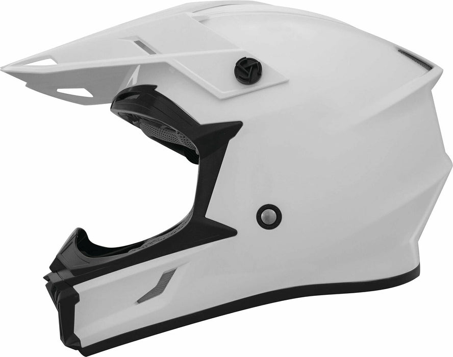 THH T-710X Solid Youth MX Offroad Helmet White MD