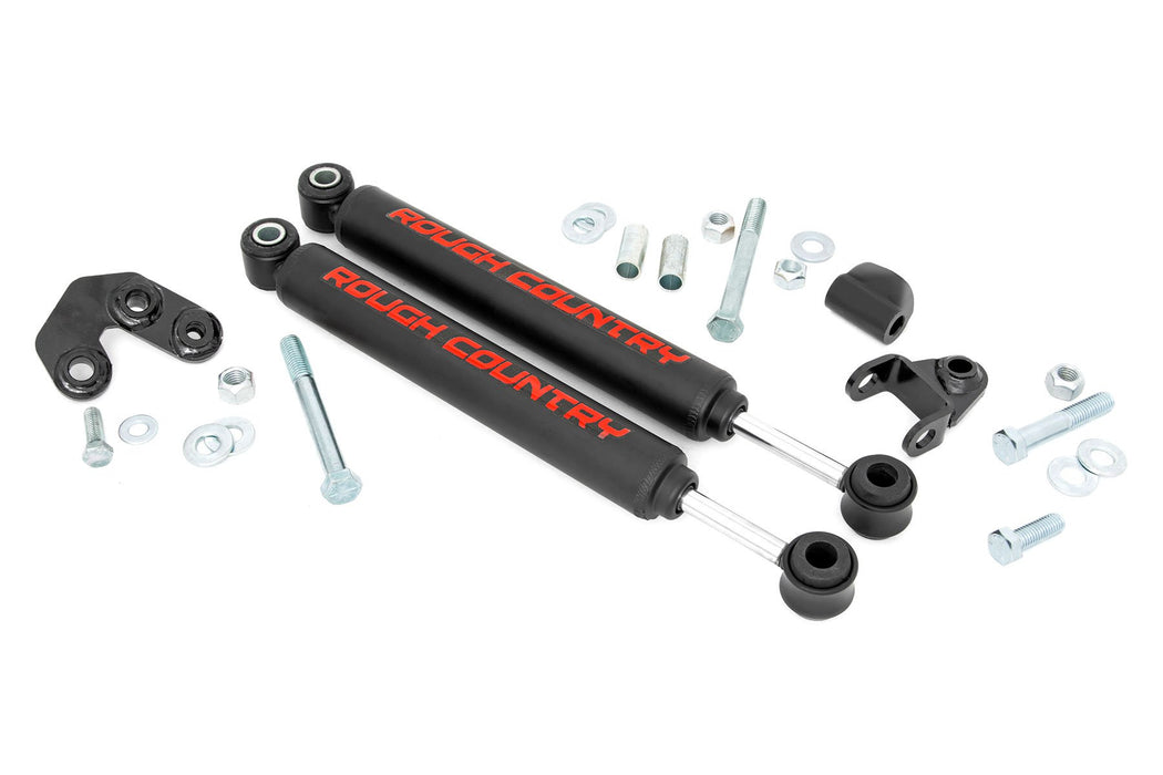 Rough Country Dual Steering Stabilizer 2.5-6.5 Inch Lift Jeep Cherokee Xj/Comanche Mj/Wrangler Tj 87308