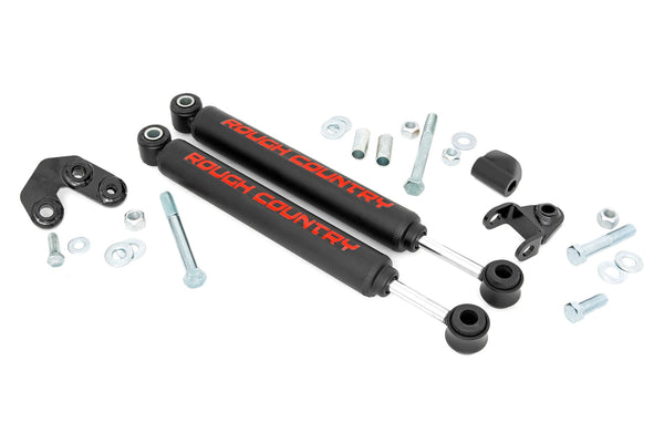 Rough Country Dual Steering Stabilizer 2.5-6.5 Inch Lift Fits Jeep Cherokee Xj/Comanche Mj/Wrangler Tj 87308