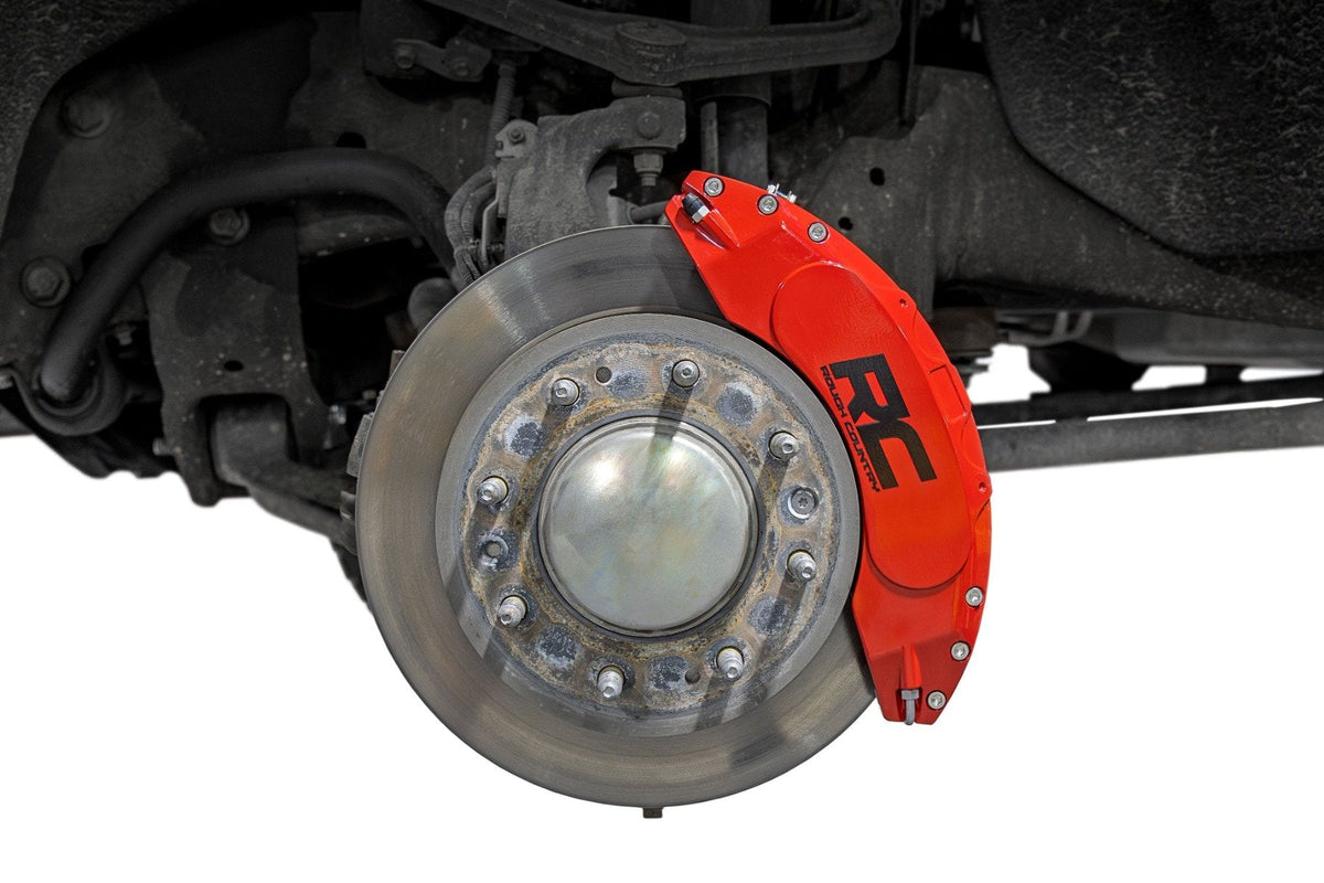 Rough Country Caliper Covers Front And Rear Red Fits Chevy/GMC 2500HD/3500HD (20-23) 71110