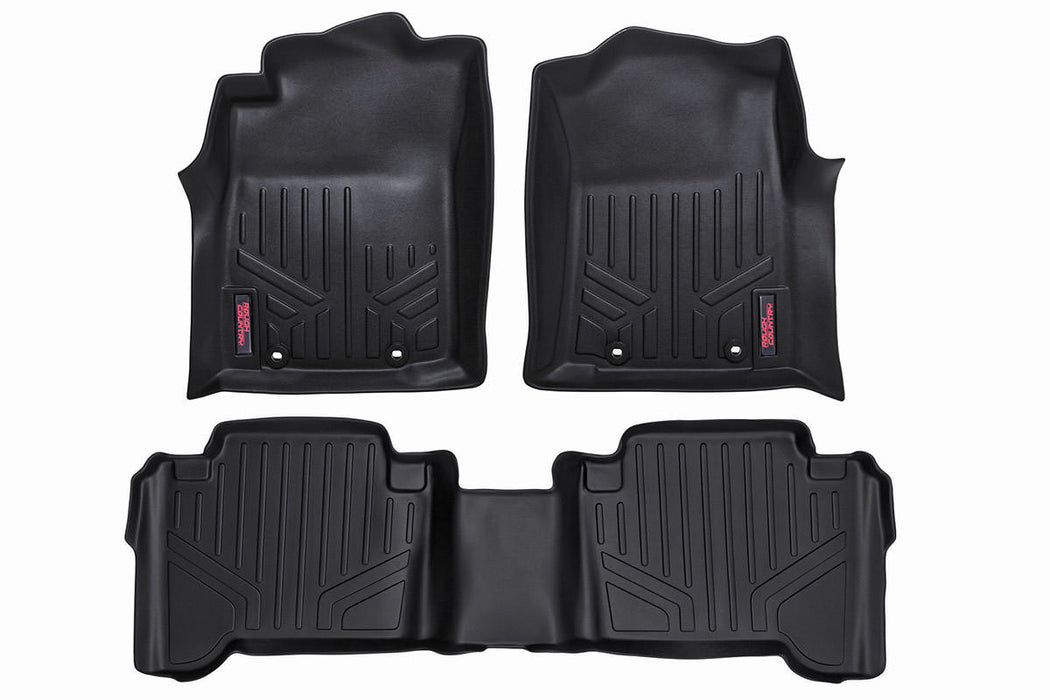 Rough Country Floor Mats Front and Rear l Double Cab Toyota Tundra (07-11)