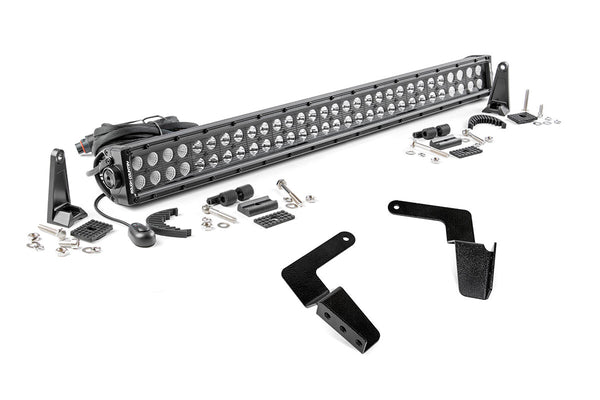Rough Country LED Light Kit Bumper Mount 30" Black Dual Row Fits toyotaFJ Cruiser (07-14) 70652
