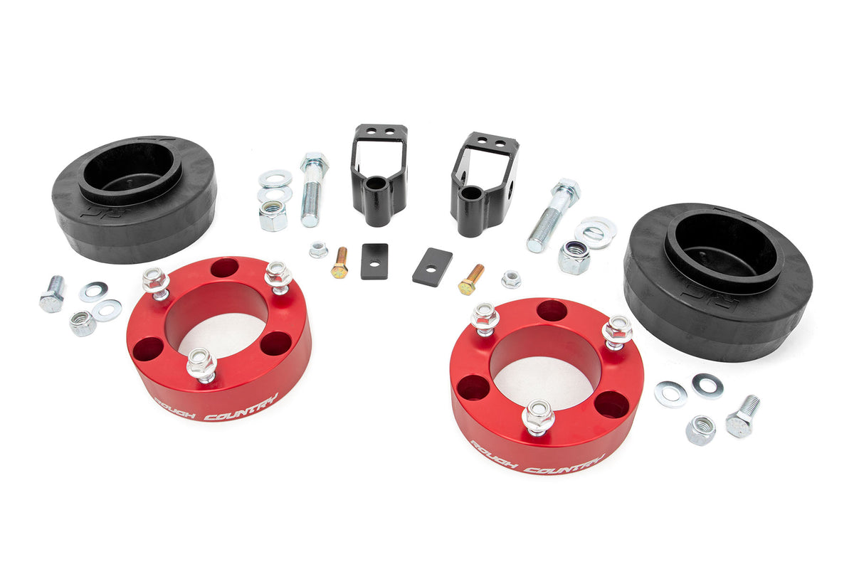 Rough Country 3 Inch Lift Kit X-REAS RR Spacers Red Fits toyota4Runner (03-09) 762RED