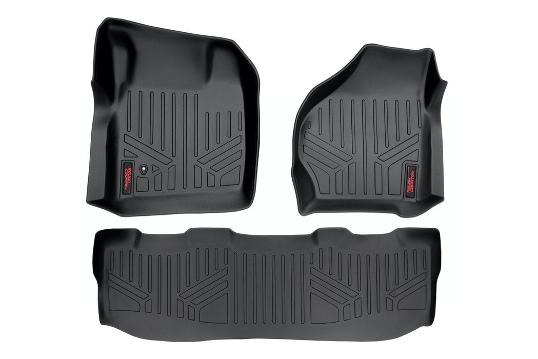 Rough Country Floor Mats Fr & Rr Crew Cab Ford F-250/F-350 Super Duty (99-07) M-52002