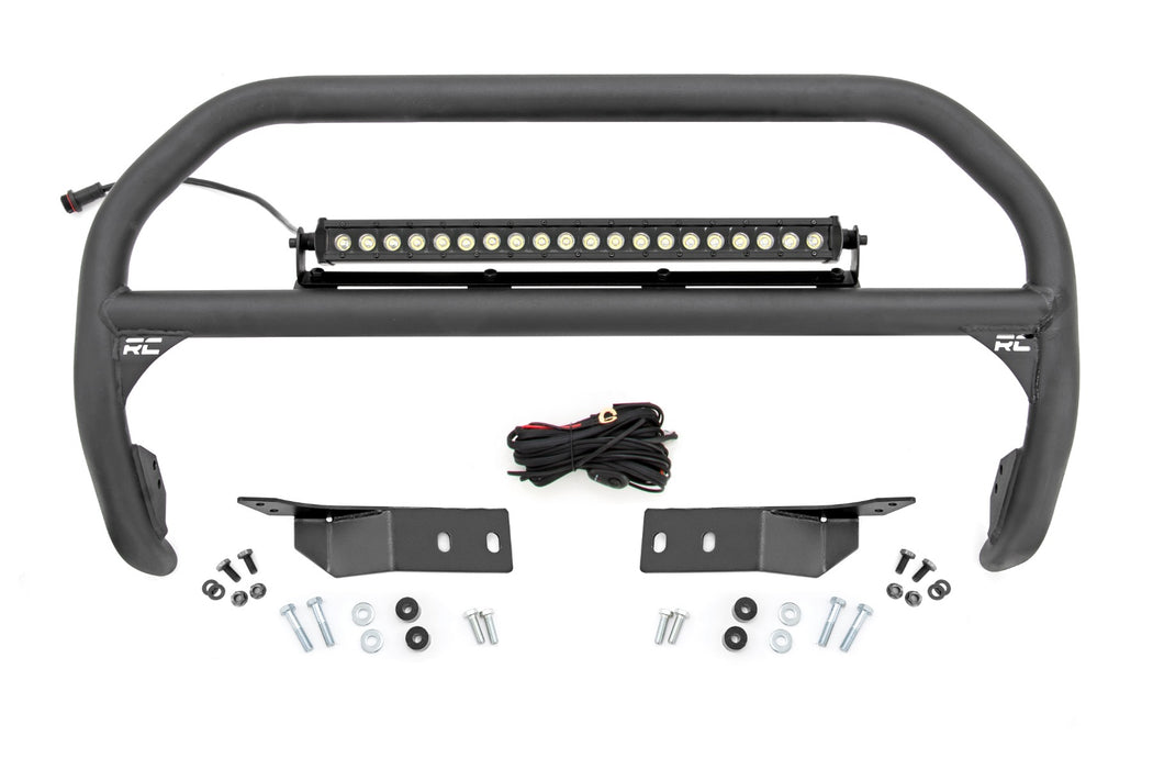 Rough Country Nudge Bar 20 Inch BLK DRL Single Row LED Toyota Tundra (07-21)