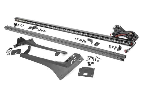 Rough Country Fits Jeep Jl/Jt 50In Led Upper Windshield Mount W/ 50In Single Row Spectrum 80065