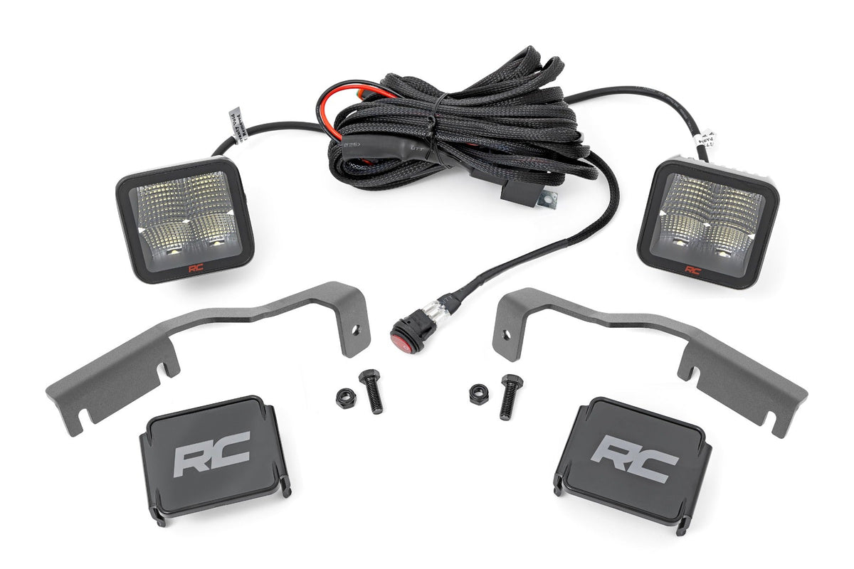 Rough Country Led Light Ditch Mount 2&Quot; Spectrum Pair Spot Fits Nissan Frontier (22-23) 81064
