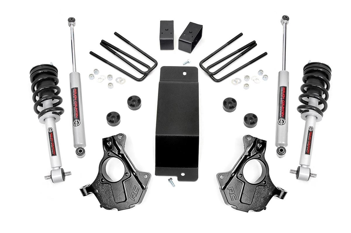 Rough Country 3.5" Lift Kit Alu/Stamp Steel Lca N3 Strut Fits Chevy/GMC 1500 (14-18) 12132