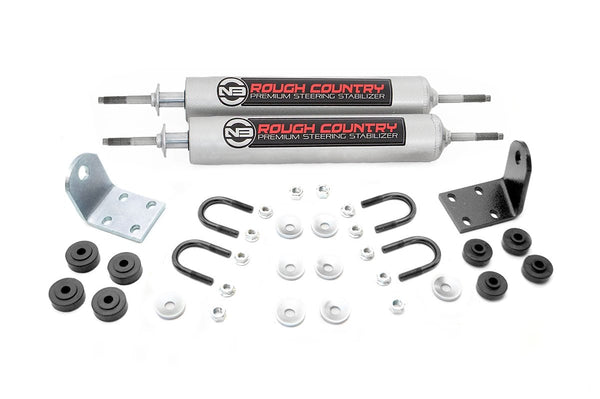 Rough Country N3 Steering Stabilizer Dual Fits Ford Bronco/F-100/F-150 4WD (77-79) 8733630