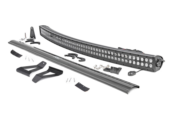 Rough Country Led Light Kit Windshield Mount 50" Blk Dual Row compatible with Jeep Cherokee Xj (84-01) 70072