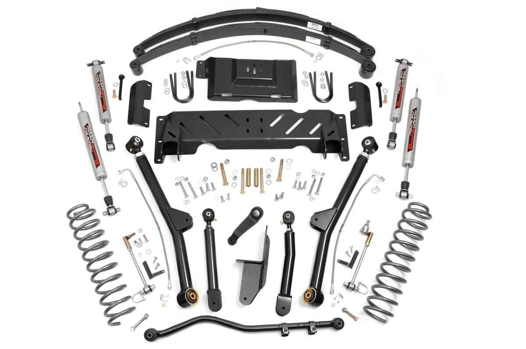 Rough Country 4.5 Inch Lift Kit Long Arm Rr Leafs Np242 Jeep Cherokee Xj (84-01) 61722