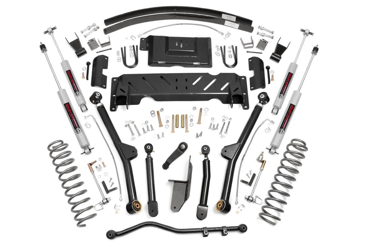Rough Country 4.5 Inch Lift Kit Long Arm Aal Np242 Fits Jeep Cherokee Xj (84-01) 61622