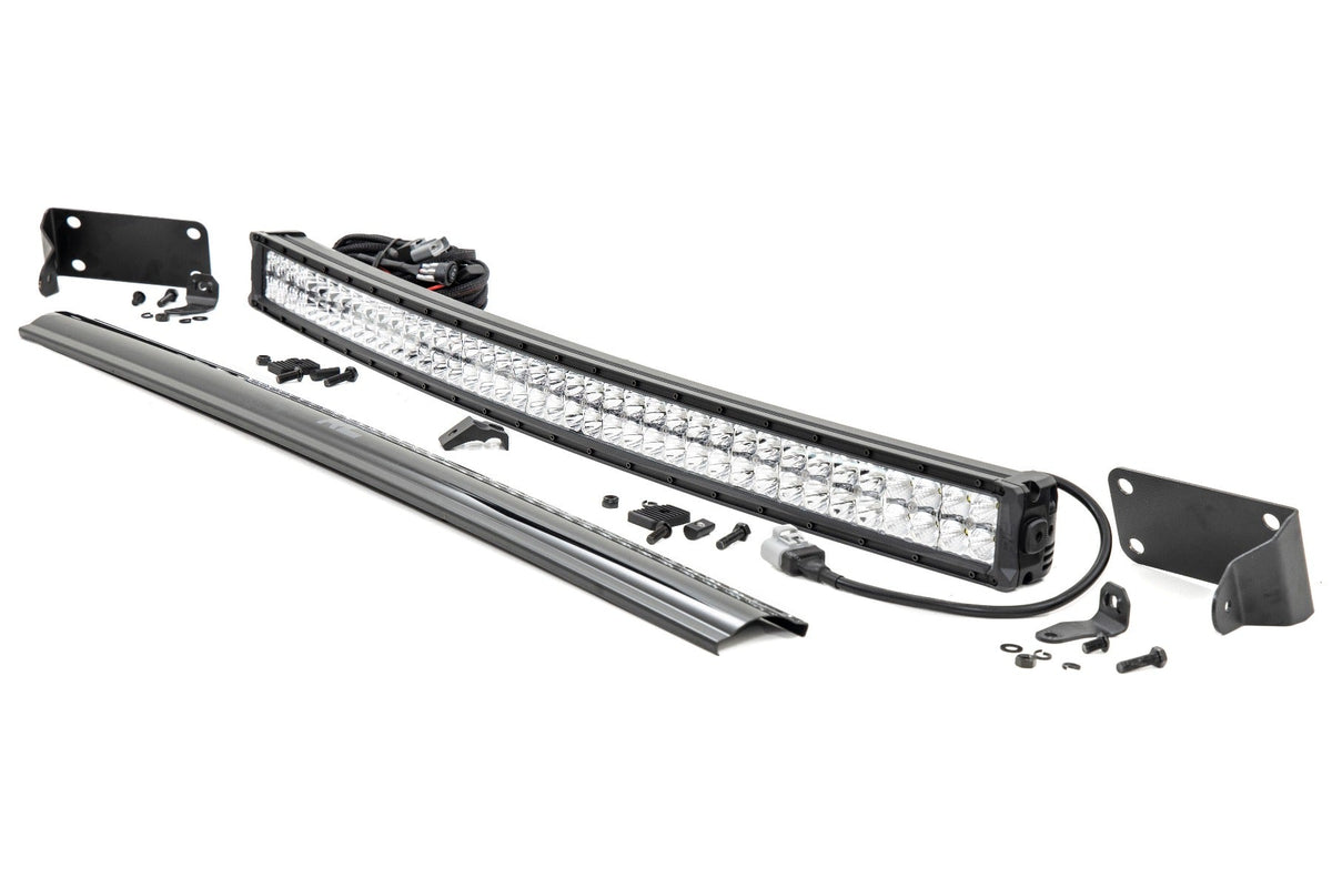 Rough Country Led Light Kit Bumper Mount 40" Chrome Dual Row Fits RAM 2500/3500 (10-18) 70570CD