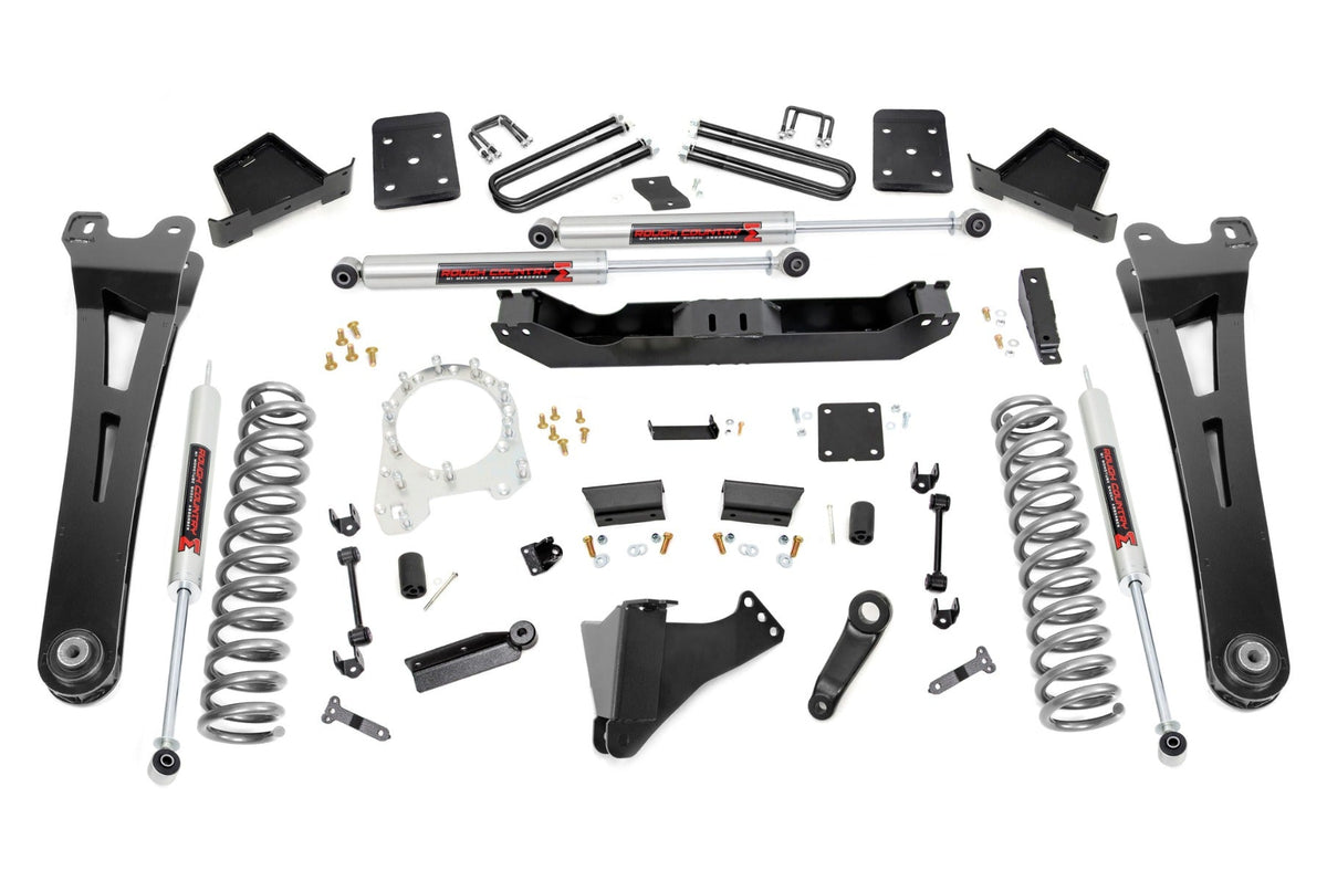 Rough Country 6 Inch Lift Kit Ovld M1 Shocks Fits Ford F-250/F-350 Super Duty (17-22) 55440