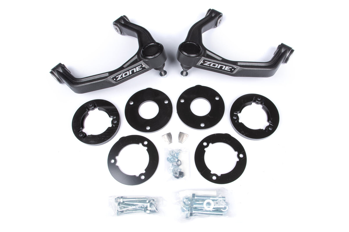 ZONE 1.5-1.75 Inch Leveling Kit Fits Chevy Silverado & GMC Sierra 1500 AT4X/AT4 & ZR2/Trail Boss 19-26 1.5 Inch AT4X & ZR2 / 1.75 Inch AT4 & Trail Boss C1174