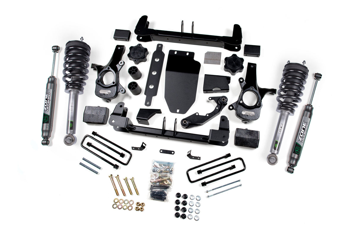 ZONE 4.5 Inch Lift Kit Fits Chevy Silverado & GMC Sierra 1500 14-18 4WD Cast Steel ZONC27LN
