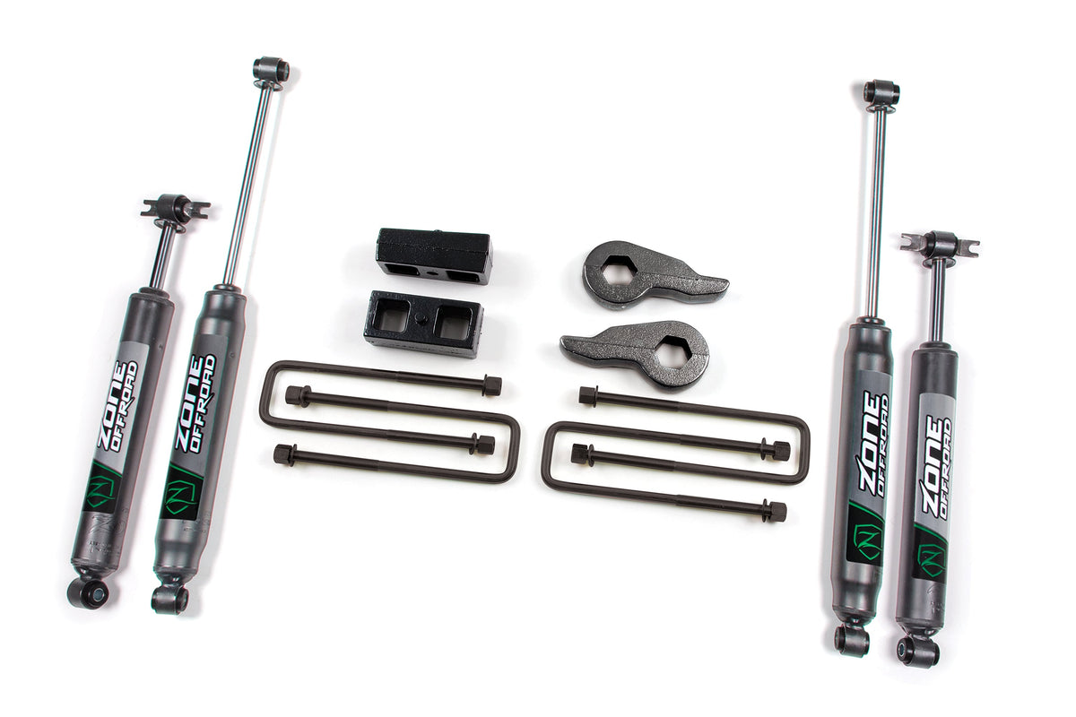 Zone 88-98 Chevy/gmc 1500 2in Lift Kit Nitro Shocks C53N
