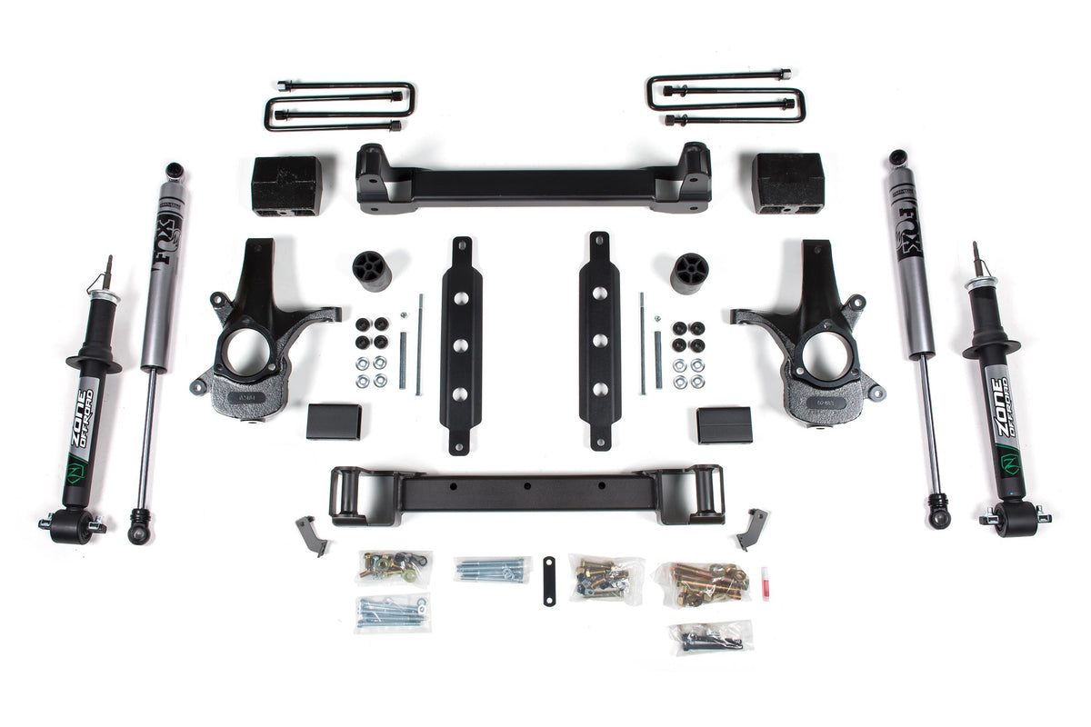 ZONE 2014-2018 Fits Chevy/gmc 1500 Silverado/sierra 2WD 6.5" Strut Lift Kit Cast Steel Arms FOX 2.0 Shocks ZONC61F