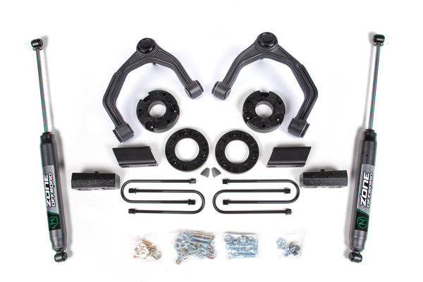 Zone 2025 Chevy/gmc 1500 4WD 3.5" Suspension Lift Kit, 2" Rear, Block Spacer Front, Nitro Rear Shock ZONC76N
