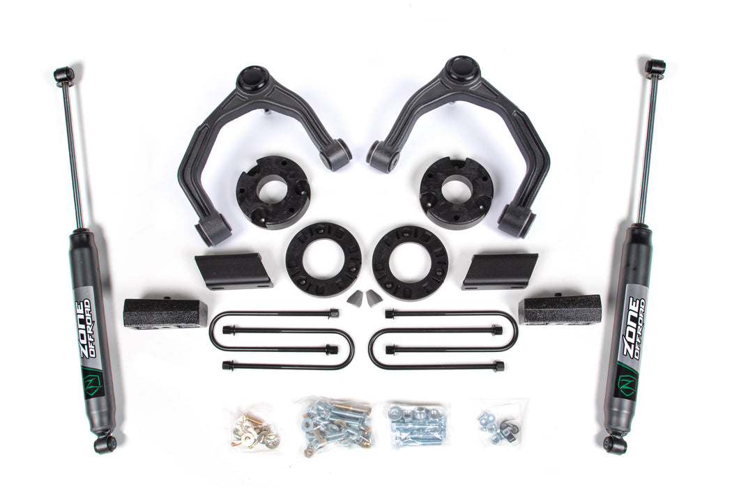 Zone 2025 Chevy/GMC 1500 4wd 3.5" Suspension Lift Kit, 2" Rear, Block Spacer Front, Nitro Rear Shock