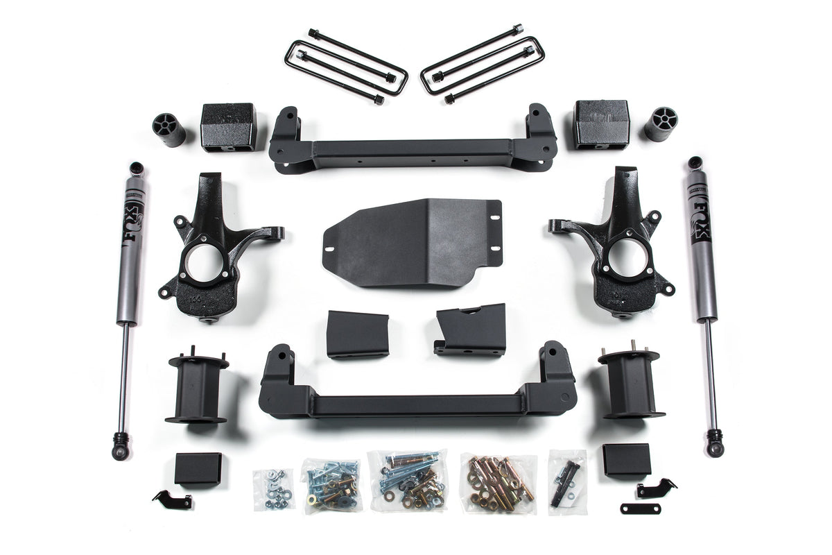 ZONE 6.5 Inch Lift Kit Fits Chevy Silverado & GMC Sierra 1500 07-13 2WD FOX Adventure Series ZONC89F