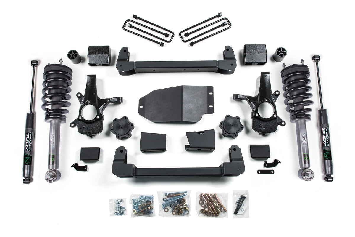 ZONE 4.5 Inch Lift Kit Fits Chevy Silverado & GMC Sierra 1500 07-13 4WD Nitro Series ZONC8LN