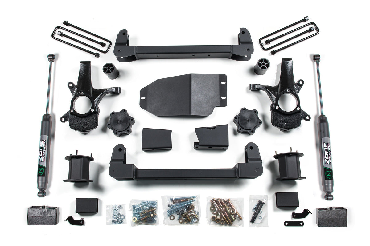 ZONE 4.5 Inch Lift Kit Fits Chevy Silverado & GMC Sierra 1500 07-13 4WD Nitro Series ZONC91N