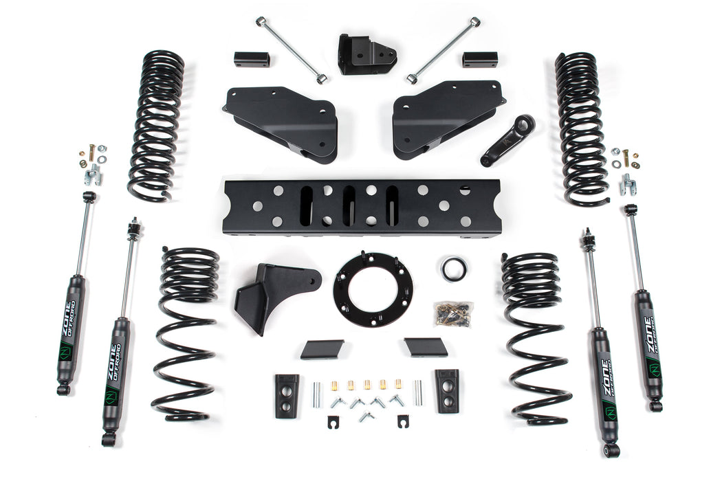 ZONE ZOND117N 2019-2024 Ram 2500 6.5" Radius Arm Bracket 4.5" Rear Coils Diesel 6-Bolt T-Case Nitro Shocks