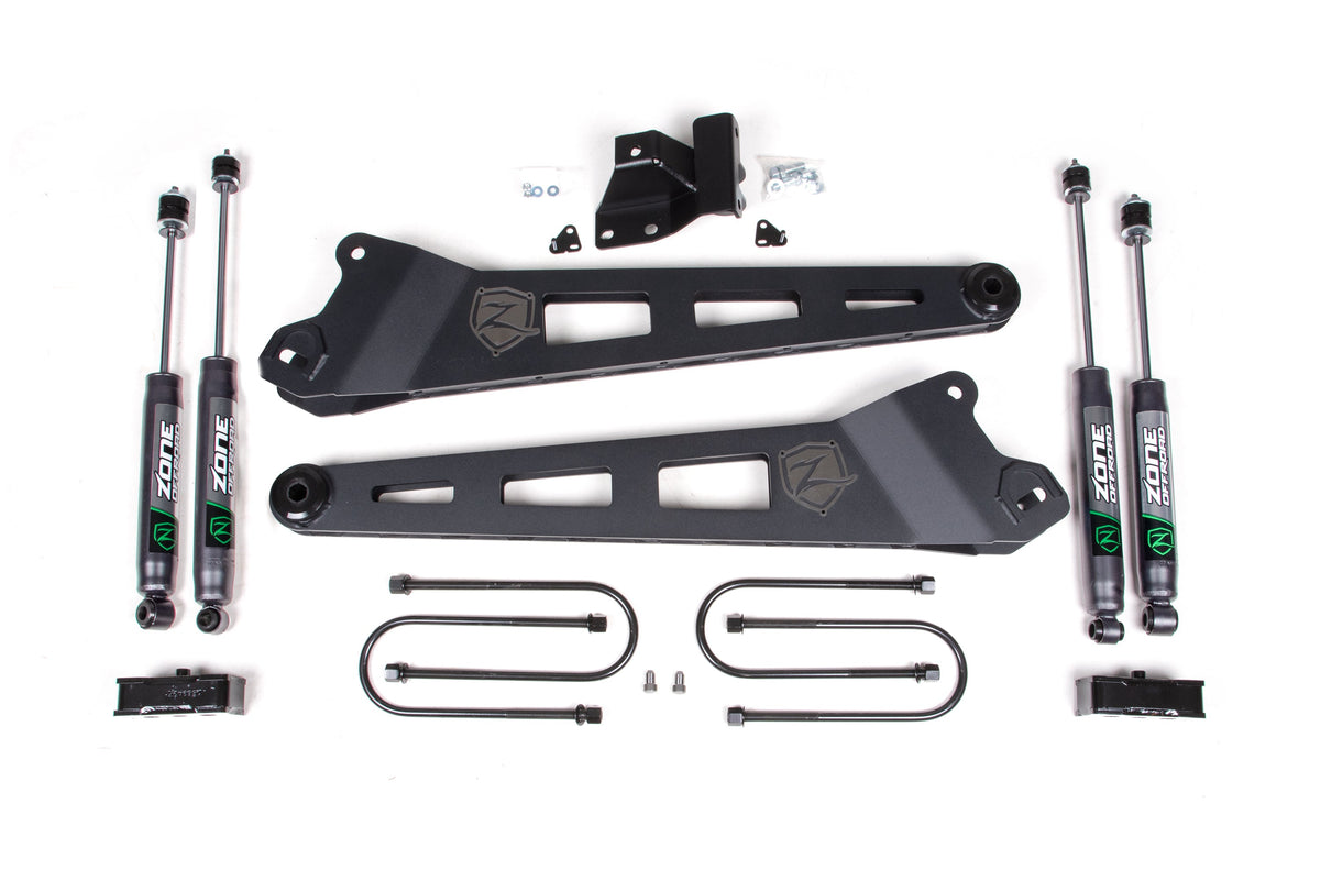 ZONE 2019-2024 Fits RAM 3500 3" Radius Arm Systems Nitro Shocks D143N