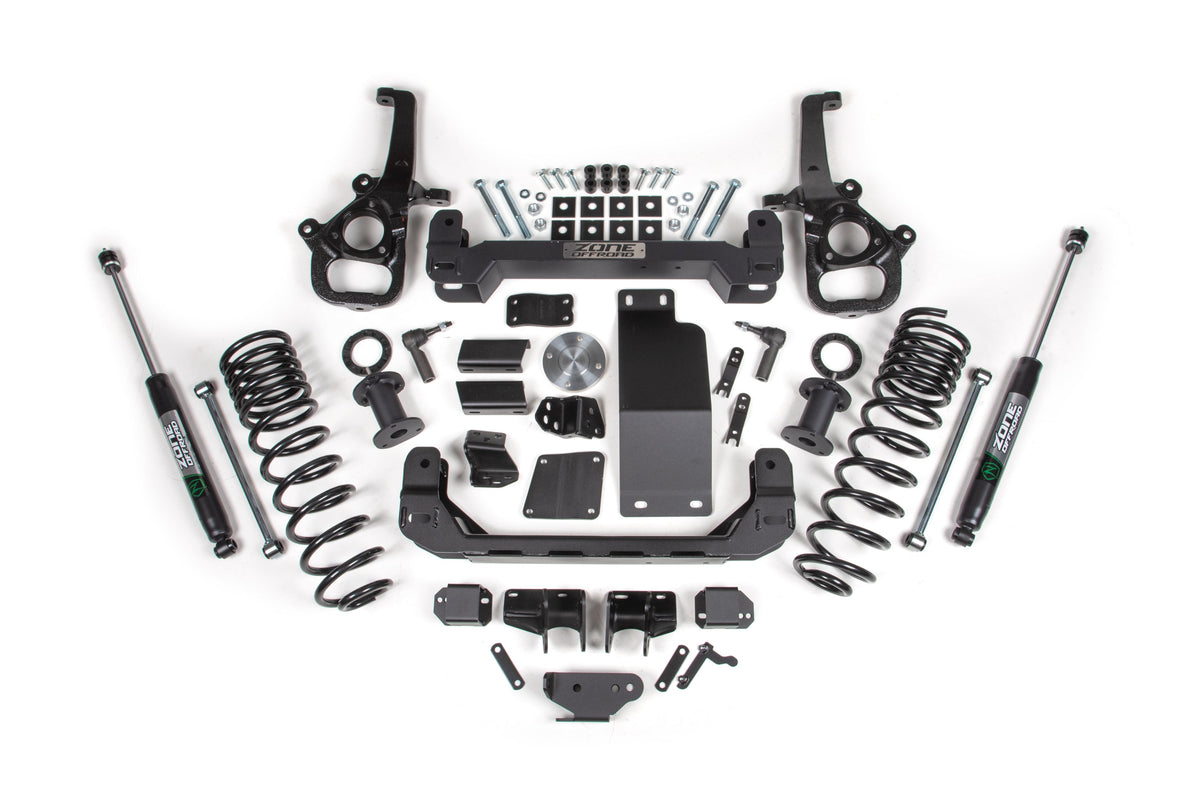 ZONE 2025 Fits Ram 1500 4WD 6" Front 5" Rear Suspension Lift System Standard Bore Nitro Rear Shocks