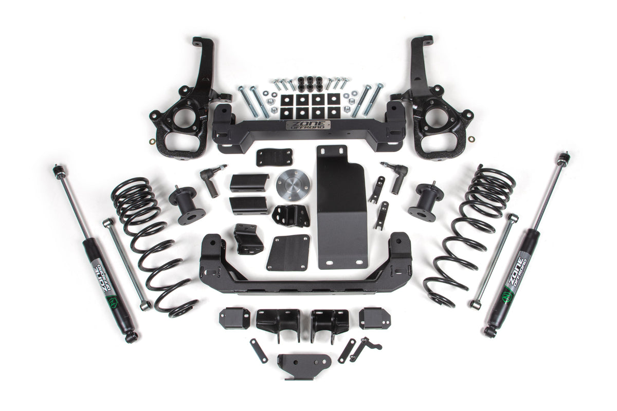 ZONE 2025 Fits Ram 1500 4WD 4" Front 3" Rear Suspension Lift System Standard Bore Nitro Rear Shocks