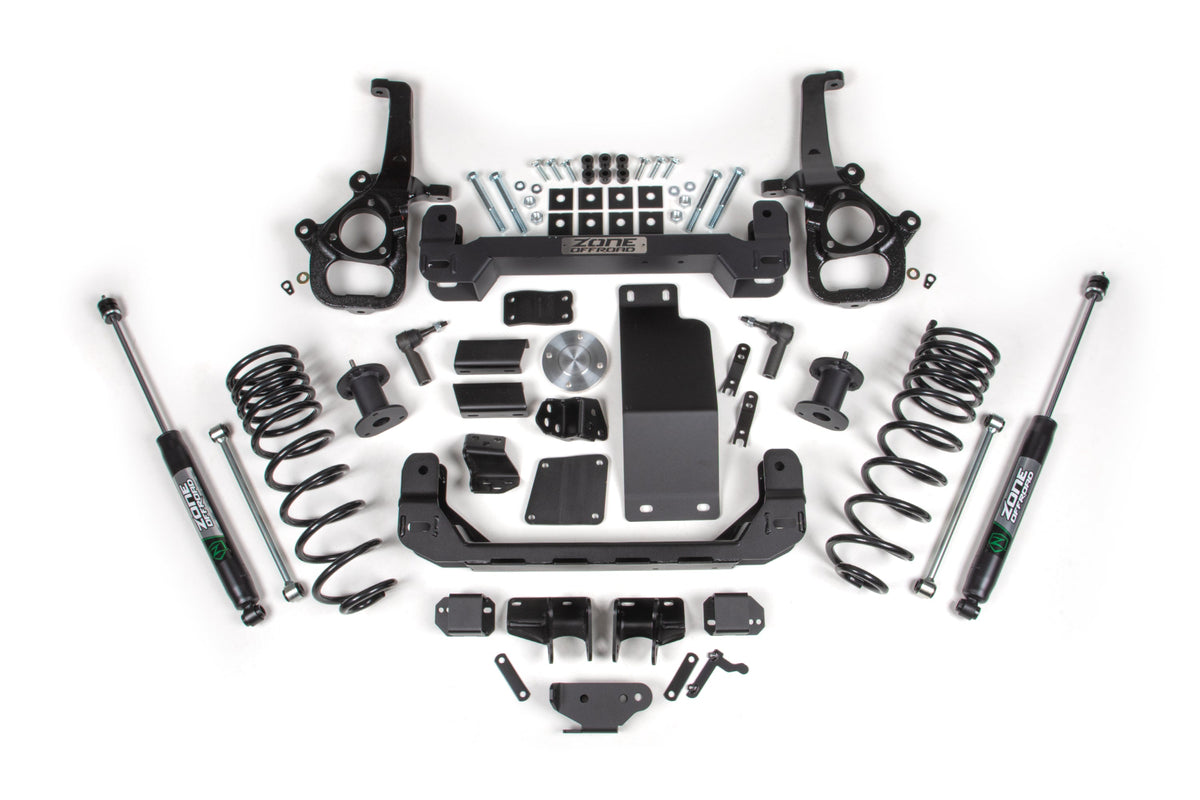 ZONE 2025 Fits Ram 1500 4WD 4" Front 3" Rear Suspension Lift System Large Bore Nitro Rear Shocks