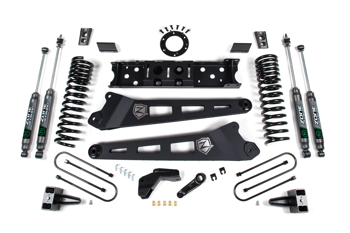 ZONE 2019 Fits RAM 3500 4in Radius Arm Gas 3in Rear Block W/o Overload Nitro Shocks D101N