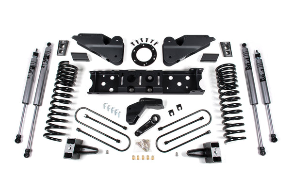 ZONE 2019-2024 Fits RAM 3500 4.5" Radius Arm Bracket 3" Rear Block W/ Overload Diesel 6-Bolt T-case FOX Shocks D89F
